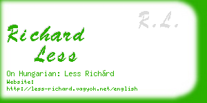 richard less business card