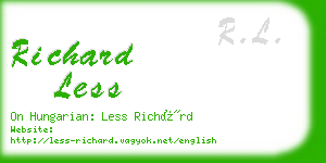 richard less business card